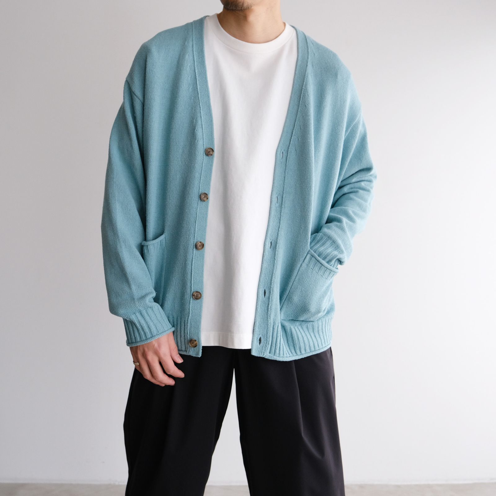 UNIVERSAL PRODUCTS - 『Silk Knit Cardigan』-カーディガン-（ L.BLUE 