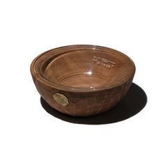 Vintage Wooden Bowl With Glass -ボール-