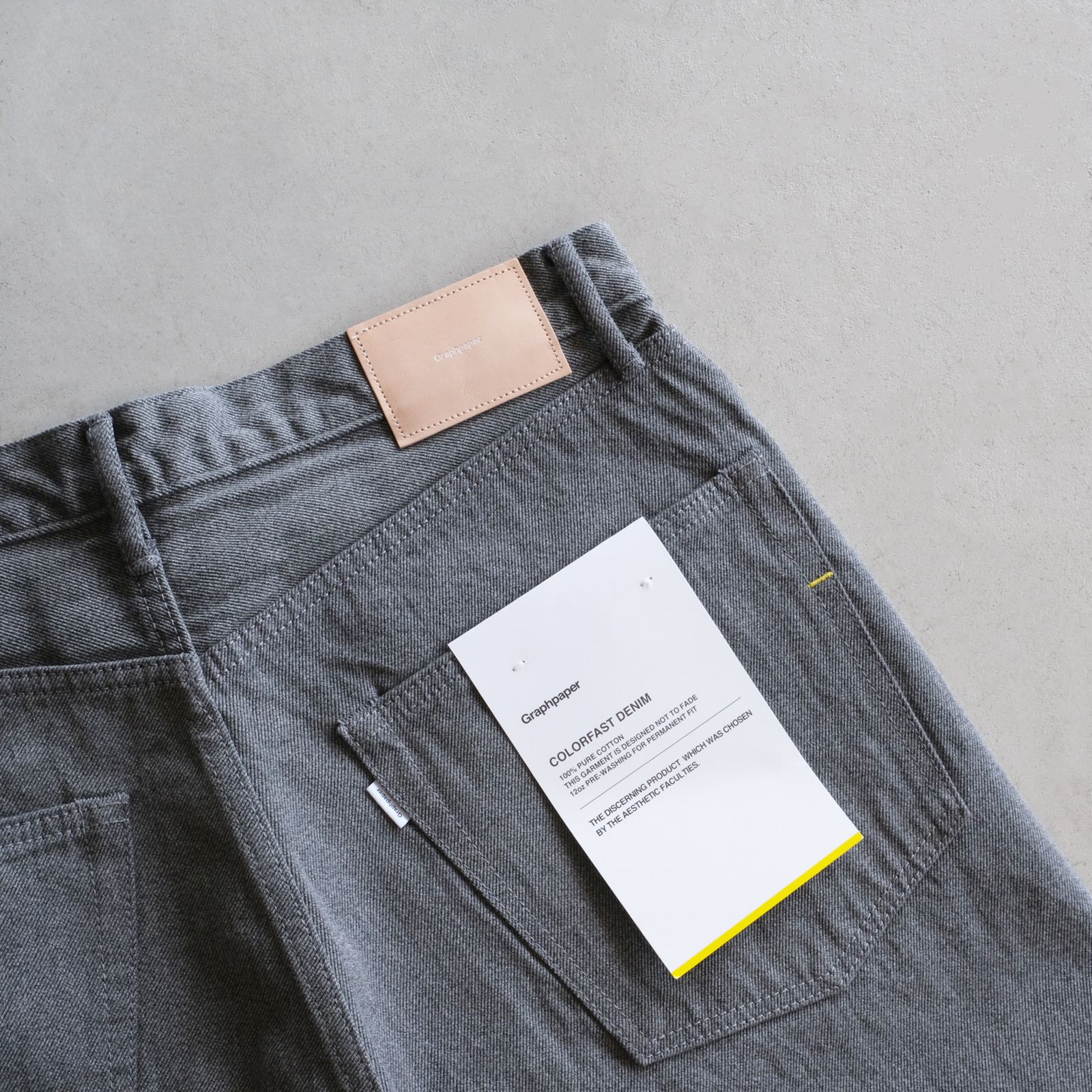 Graphpaper - Colorfast Denim Two Tuck Pants -パンツ-（Gray / グレー） | STACK STORE