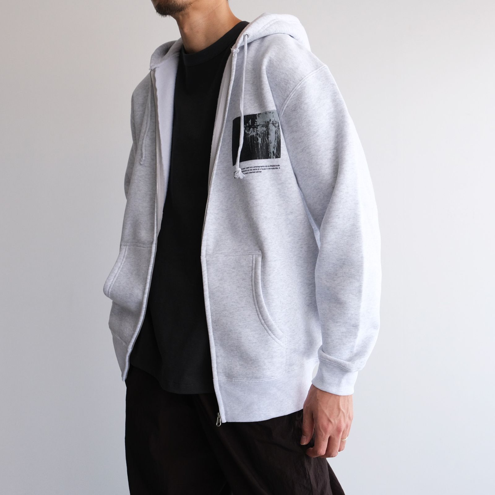 POET MEETS DUBWISE - Wall Zip Hoodie -パーカー-（A.Gray