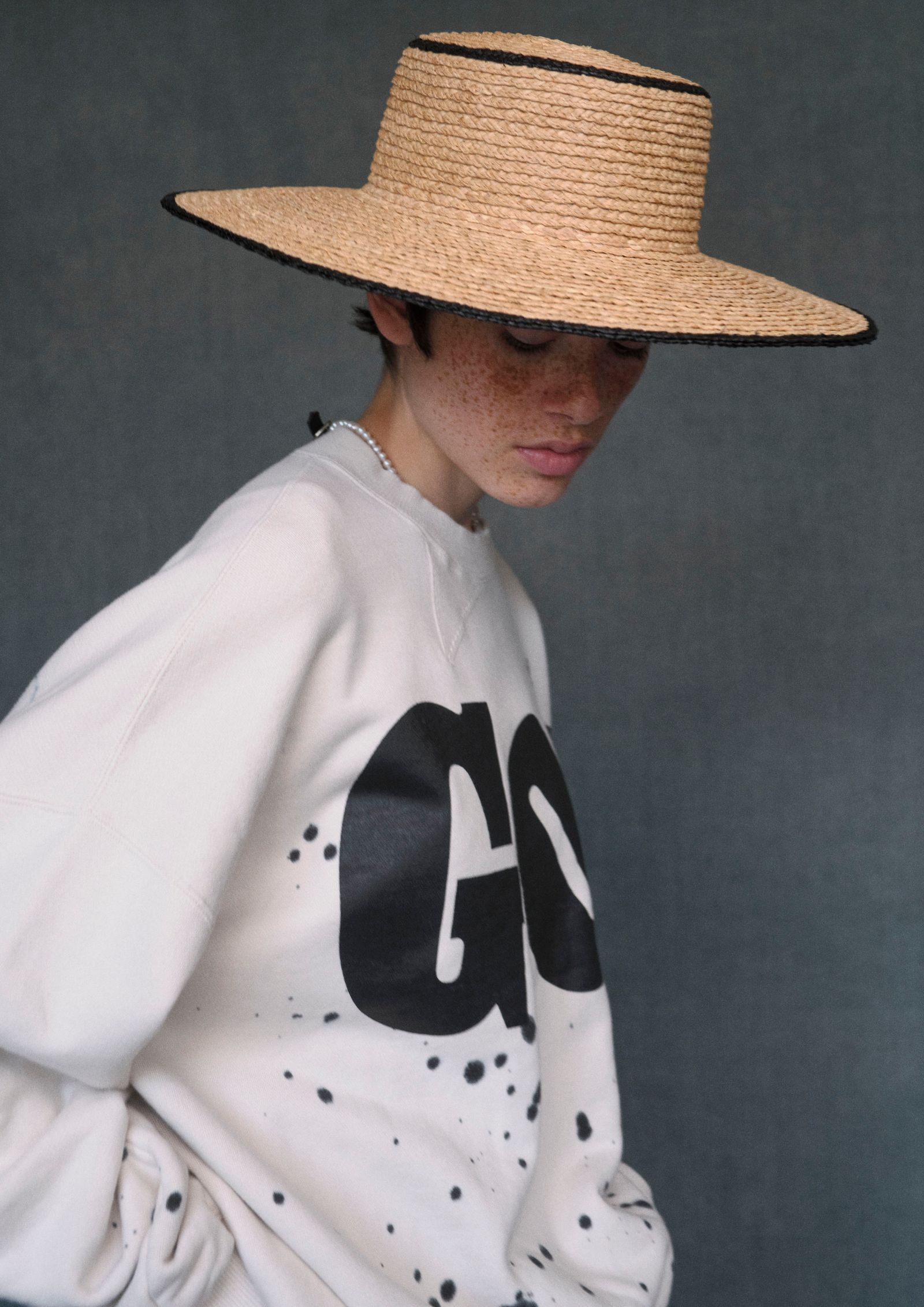 x Kijima Takayuki Raffia Trim Hat -ハット-（Natural x Black / ナチュラル×ブラック）