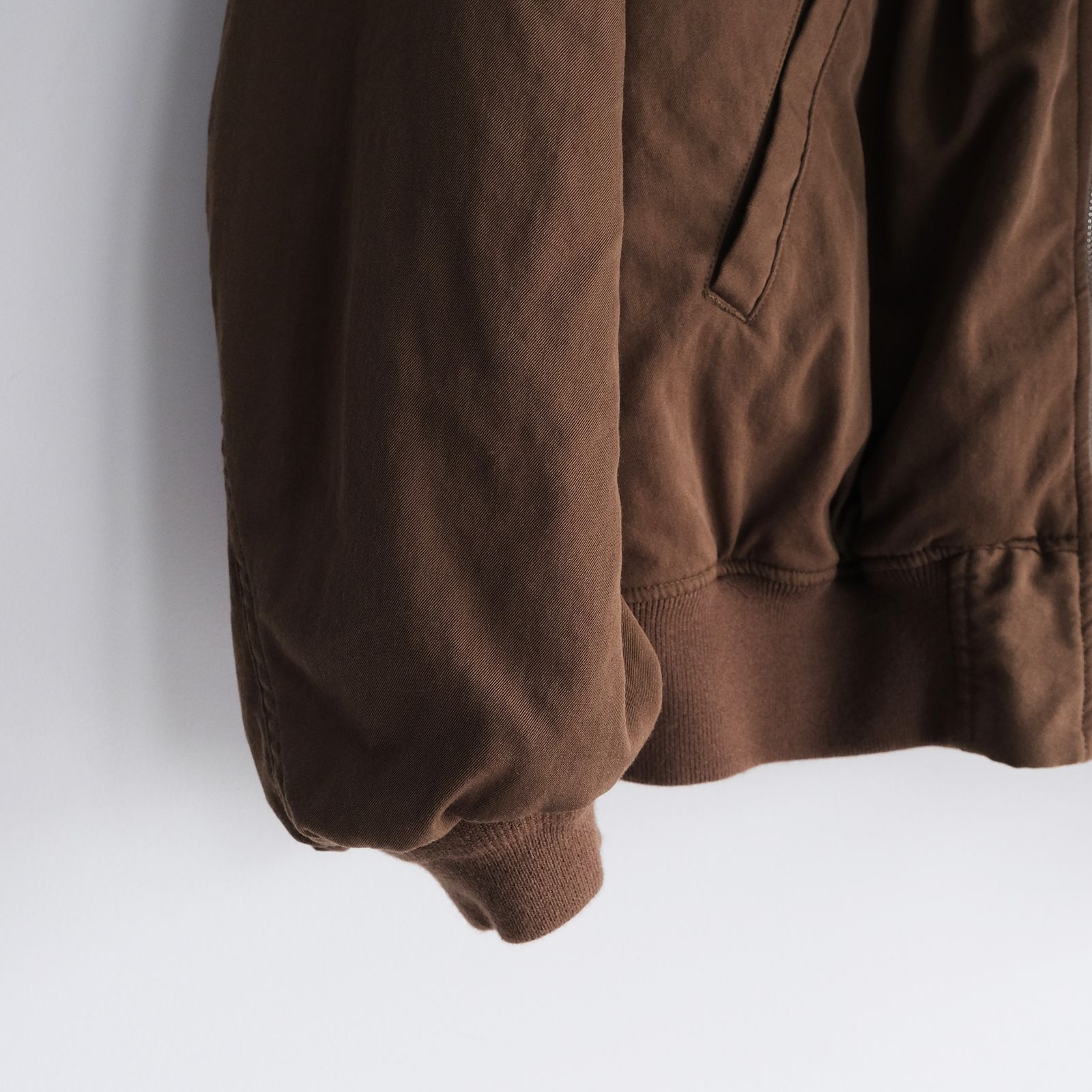 Fulled Wool Twill Flight Jacket -ジャケット-（Brown / ブラウン）GU263-30411