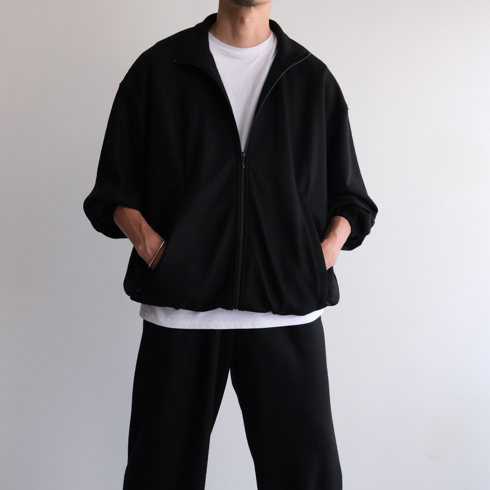 Wool Smooth Flannel Track Blouson -ブルゾン-（Black / ブラック）GU253-30220B