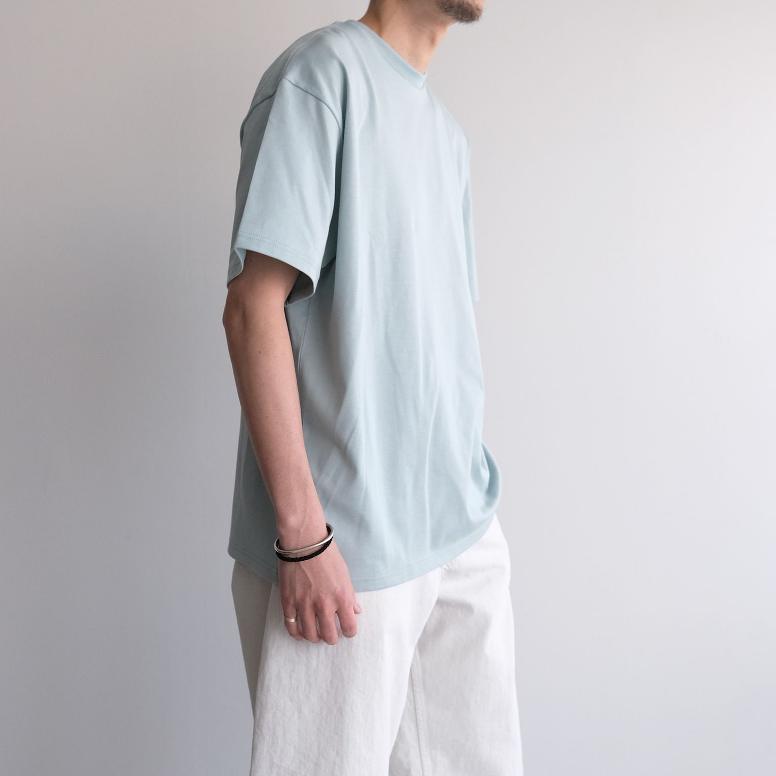 Tri Spun Cotton S/S Oversized Tee -Tシャツ-（Smoke Blue / スモークブルー）GM261-70351