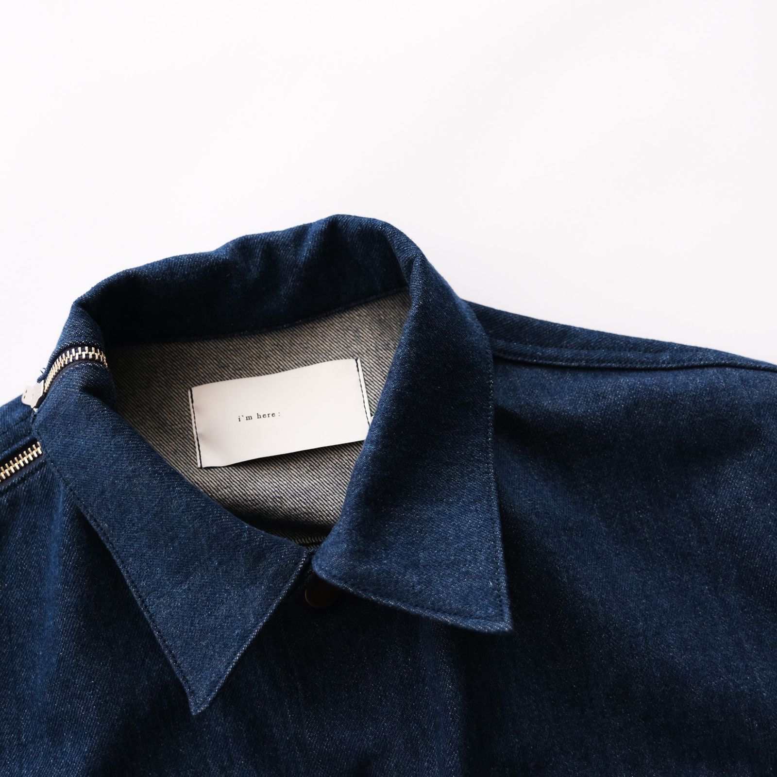 "1"Zip:Denim Jacket - ジャケット（D.Blue / ダークブルー）