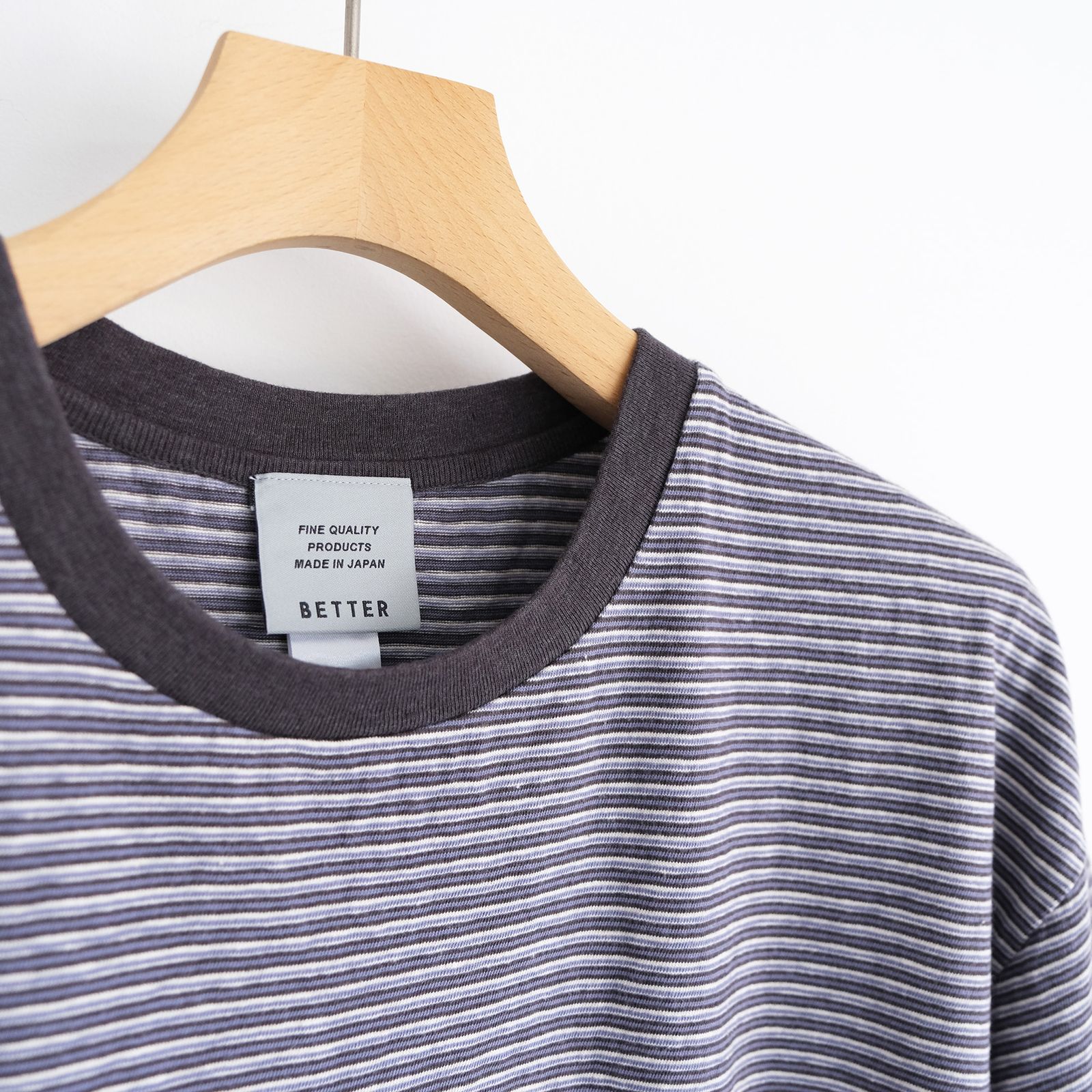 Old Border S/S T-Shirt -Tシャツ-（Charcoal×Purple / チャコール×パープル）