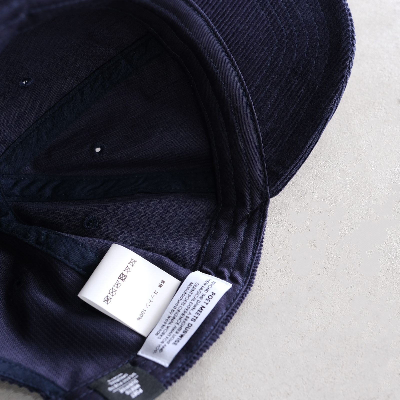 PMD Tag Corduroy Cap -キャップ-（Navy / ネイビー）