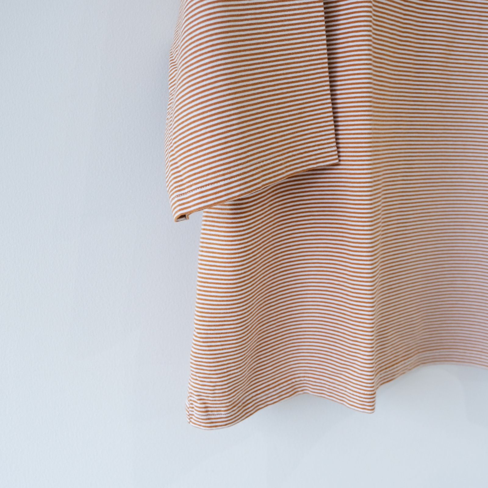 Yururi Tee Border 3/4 -Tシャツ-（Beige×White / ベージュ×ホワイト）