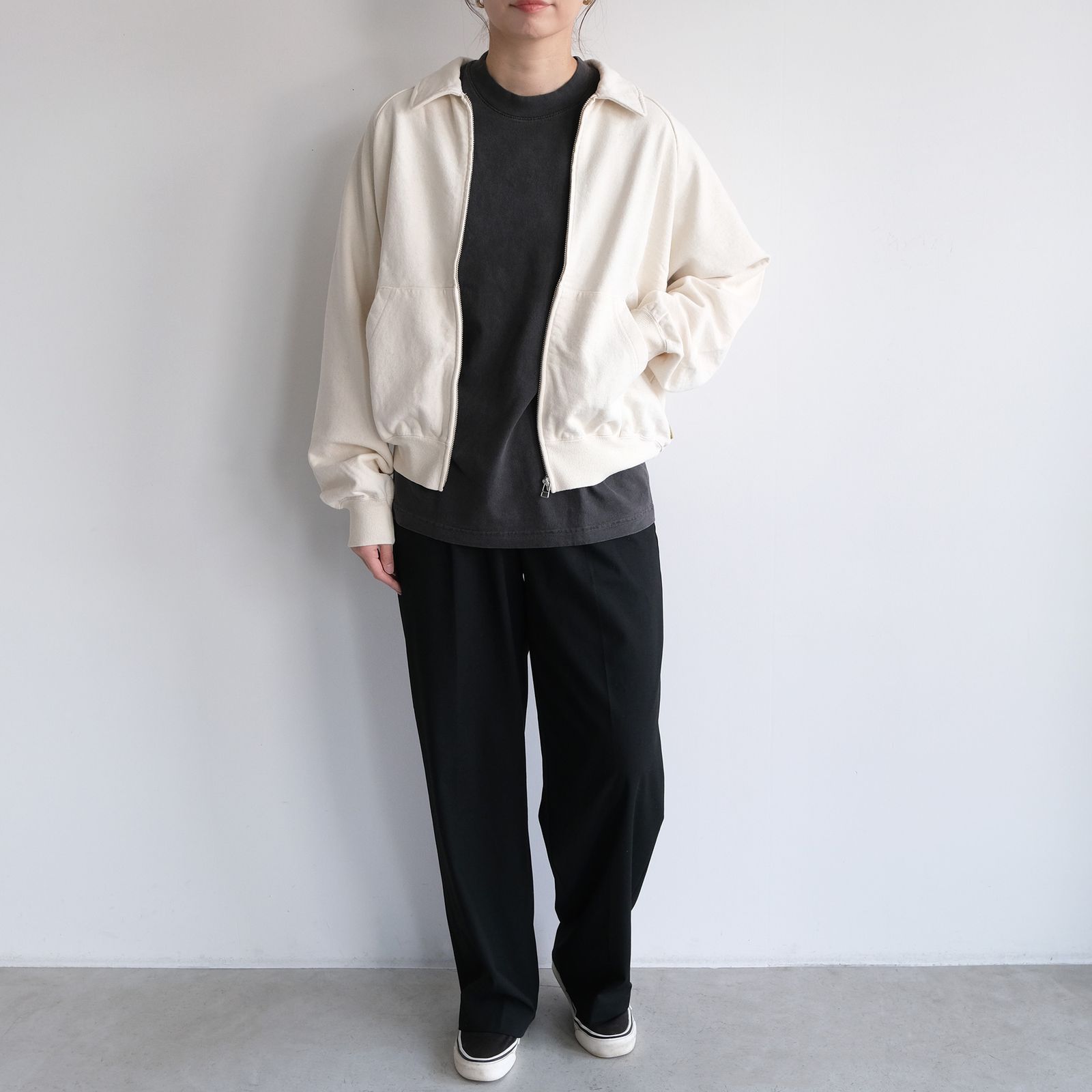 Phatee Hemp Zip Up Sweat -スウェット-（White / ホワイト）