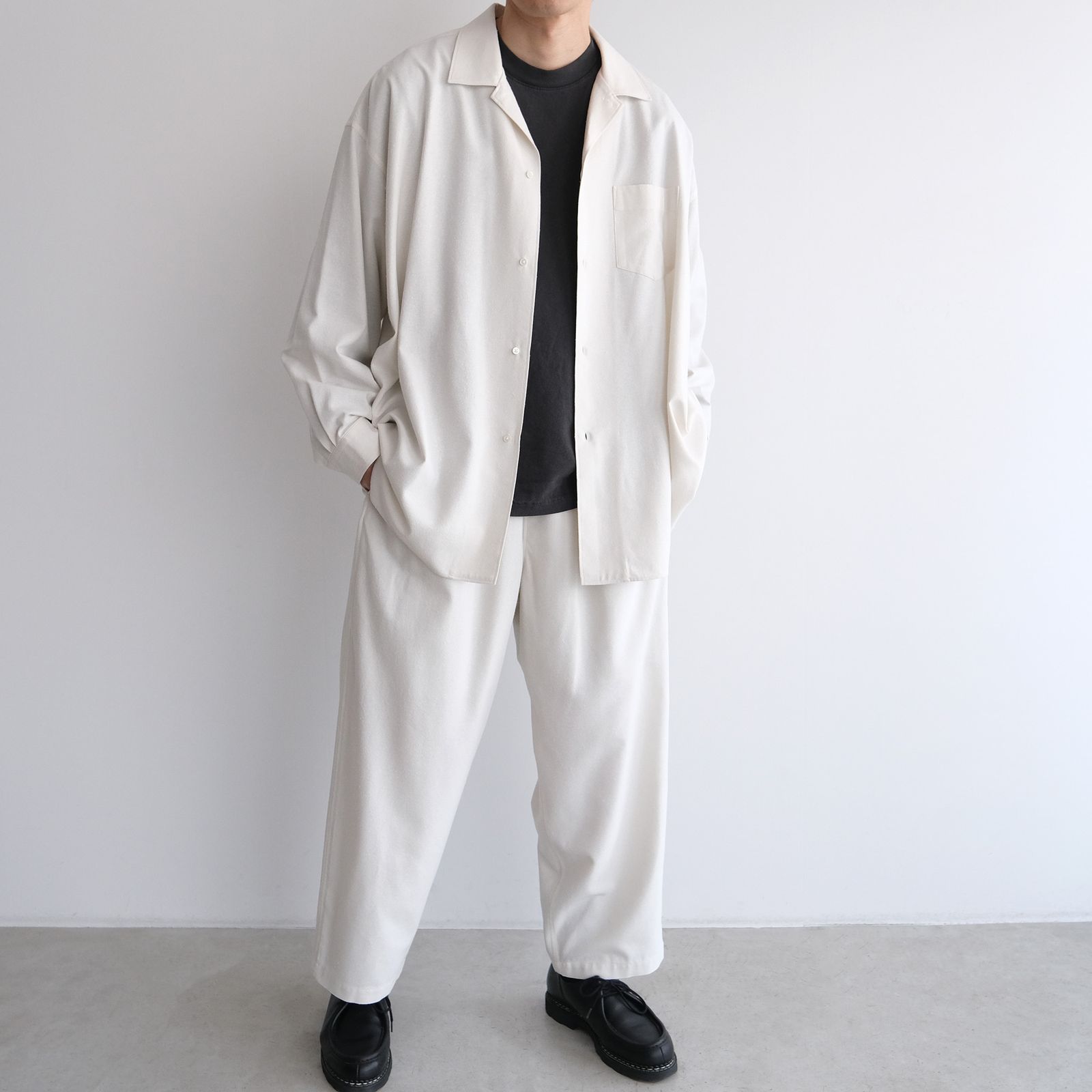 Graphpaper - Silk Noil Viscose Sleeping Shirt -シャツ-（Ecru
