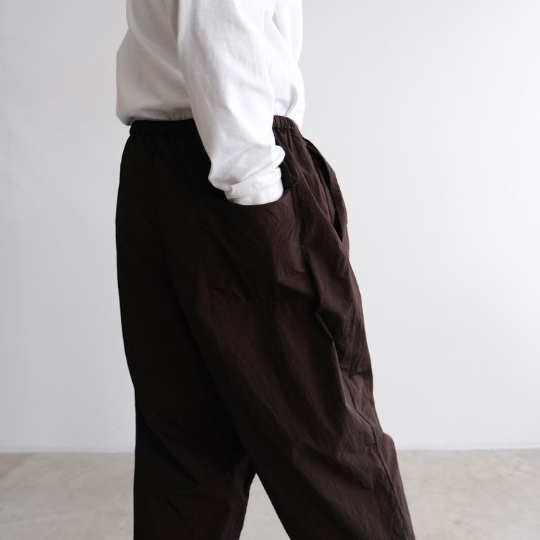 ATON - Hand Dyed Over Pants -パンツ-（Brown / ブラウン） | STACK STORE