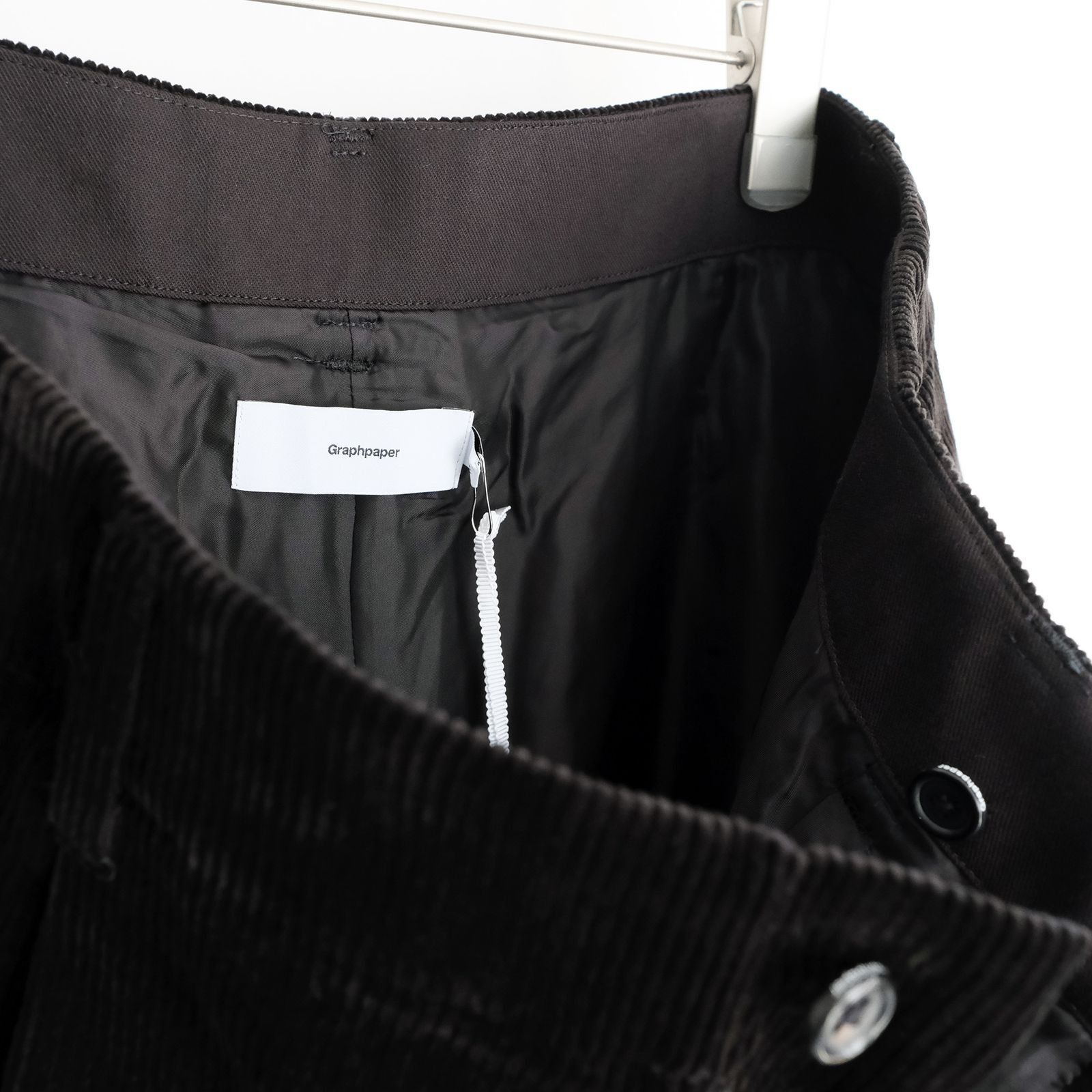 Suvin Corduroy Wide Straight Trousers -パンツ-（Black / ブラック）GU263-40213B