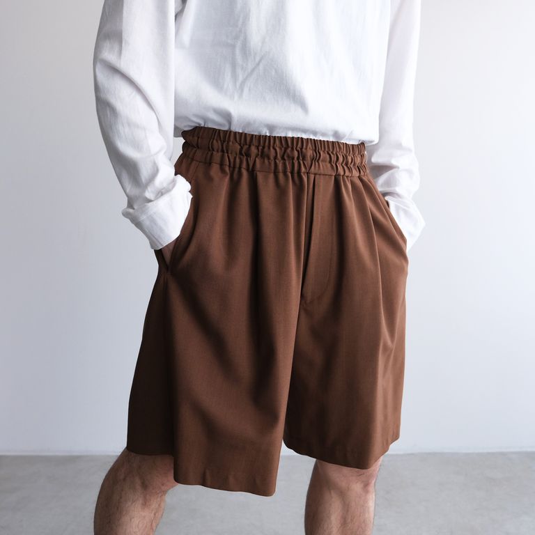 Graphpaper - Tropical Wool Wide Shorts -ショーツ-（Brown  