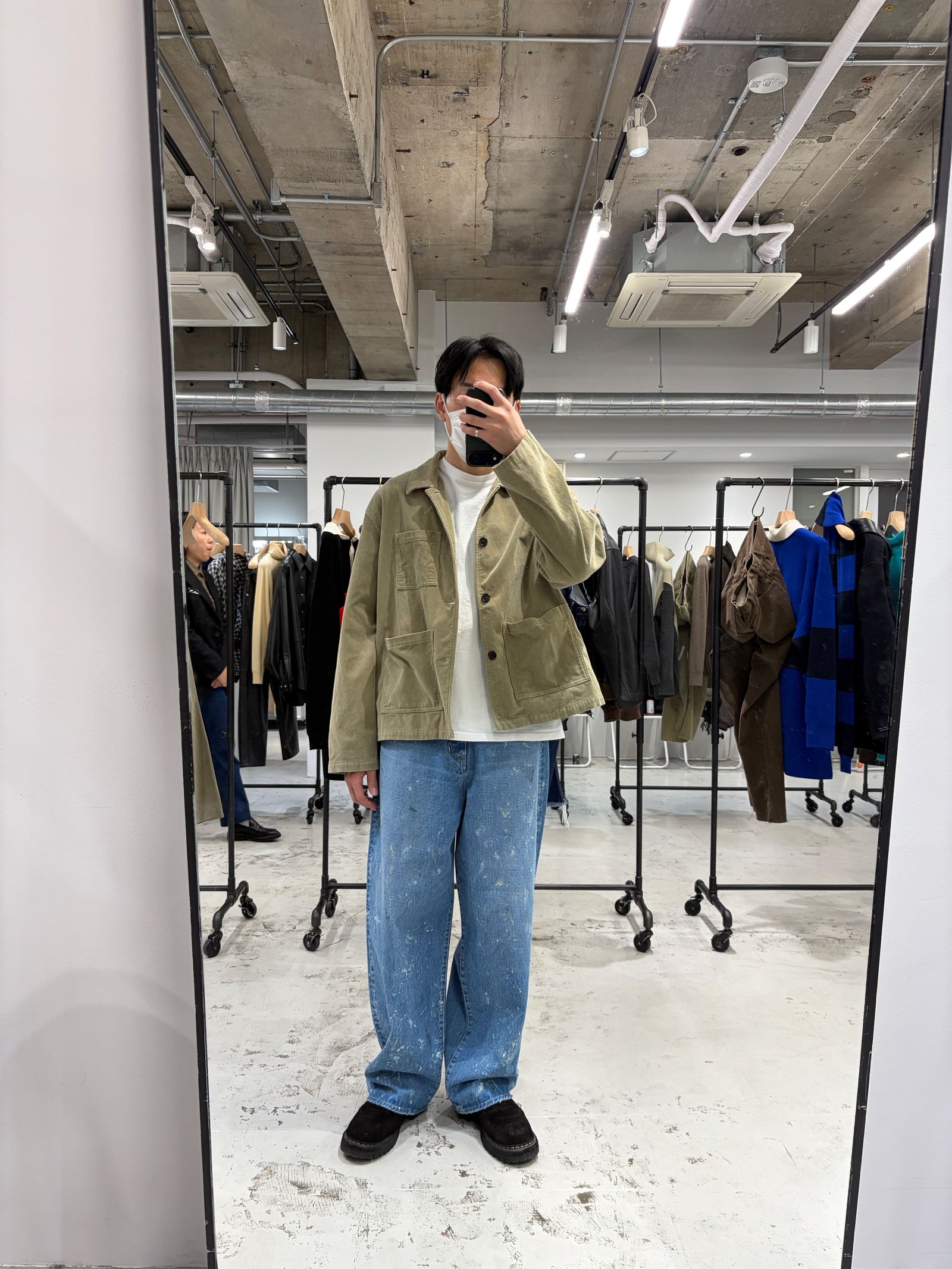 Baggy 5 pocket Pants -デニム-（Blue Used Print / ブルーユーズドプリント）