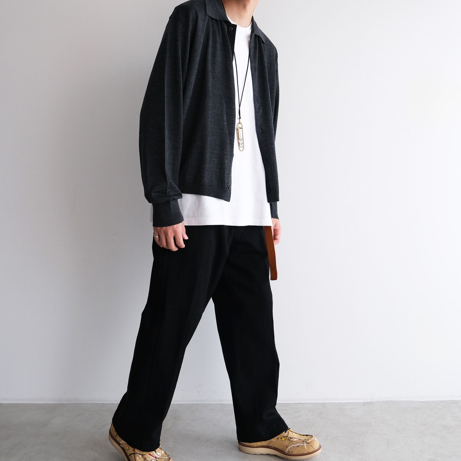 Knit Cardigan -ニット-（Charcoal / チャコール）