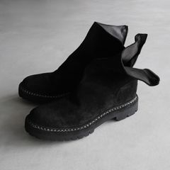 796V_N Horse Reverse Back Zip Boot -ブーツ-（Black / ブラック）