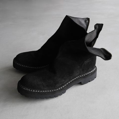 796V_N Horse Reverse Back Zip Boot -ブーツ-（Black / ブラック）