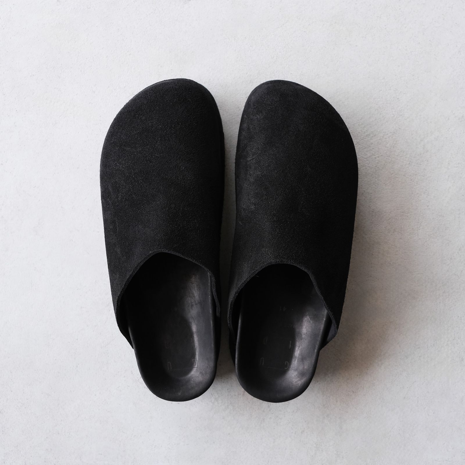 BRK05 Calf Back Side Reverse Unlined Sandal -サンダル-（Black / ブラック）