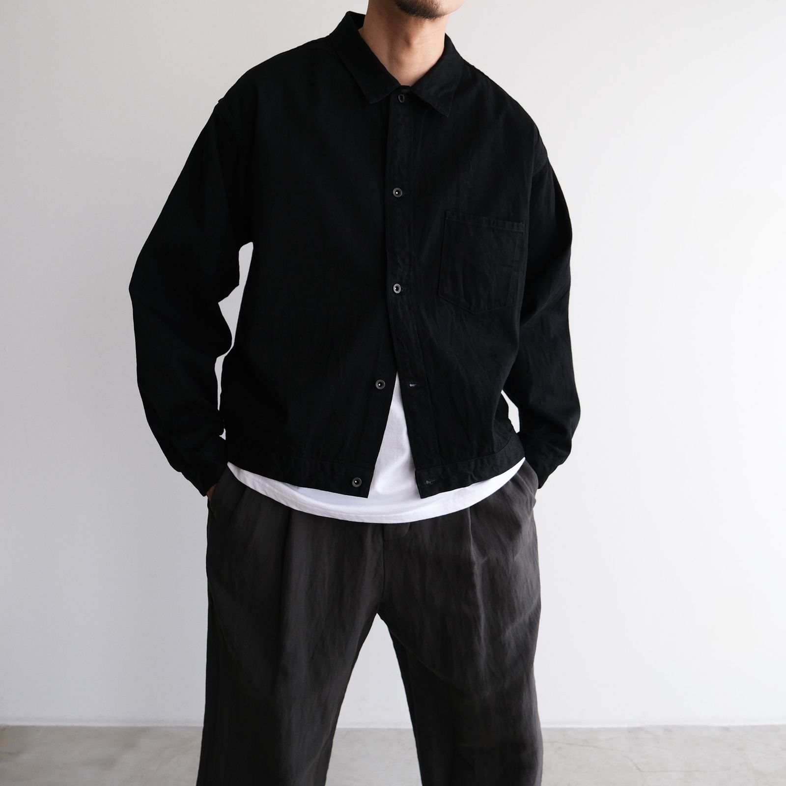 Black Twill Blouson -ブルゾン-（Black / ブラック）