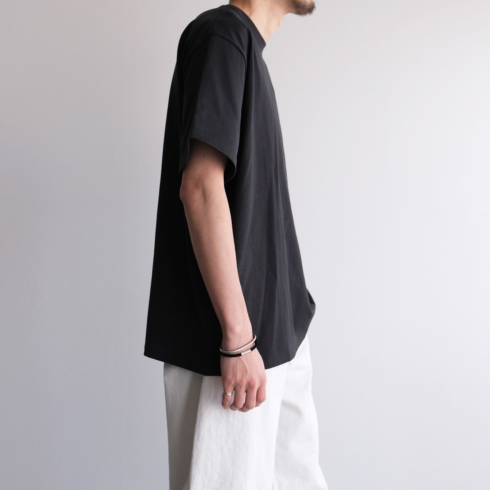 Tri Spun Cotton S/S Oversized Tee -Tシャツ-（Charcoal / チャコール）GM261-70351