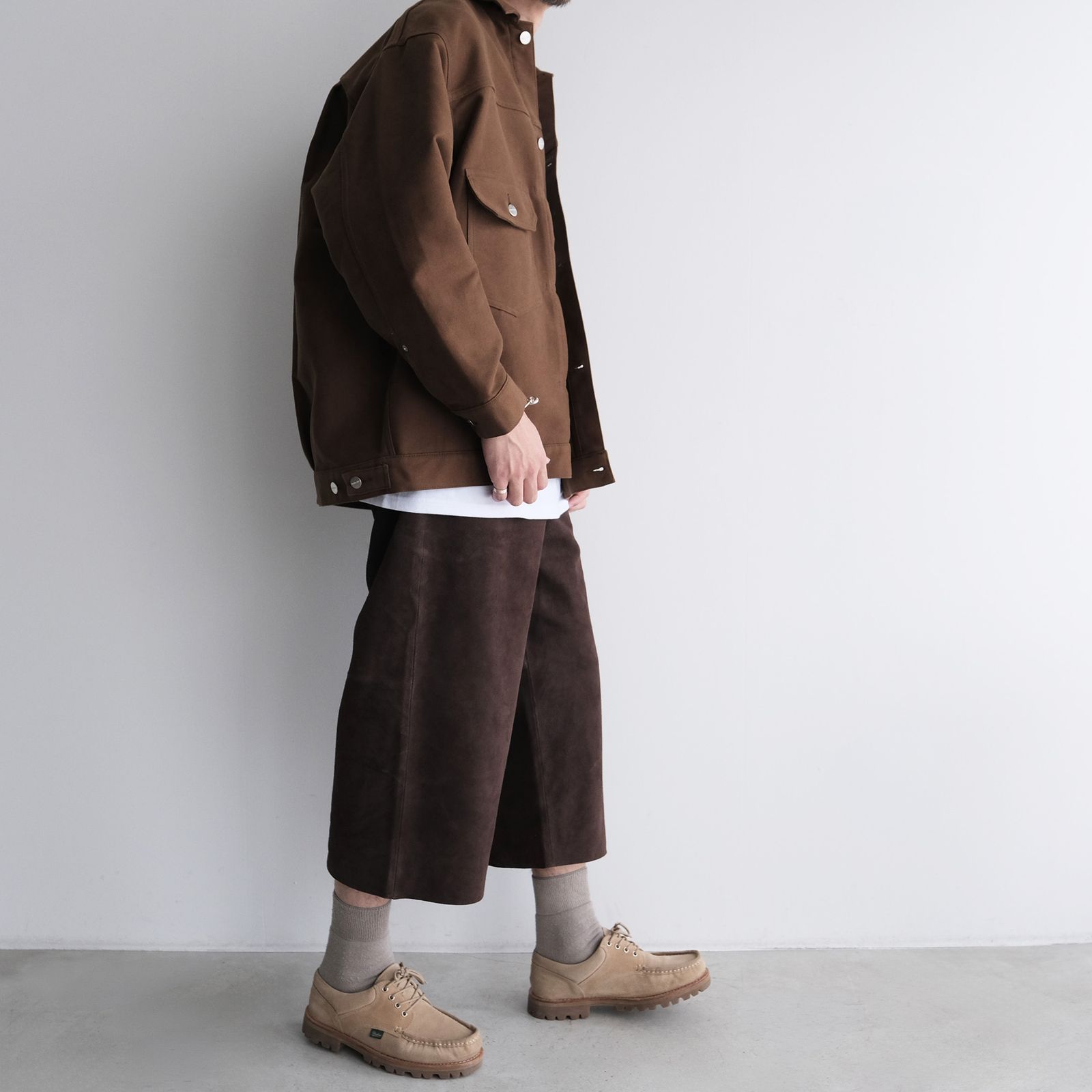 Cotton Double Serge Jacket -ジャケット-（Brown / ブラウン）GM263-20450