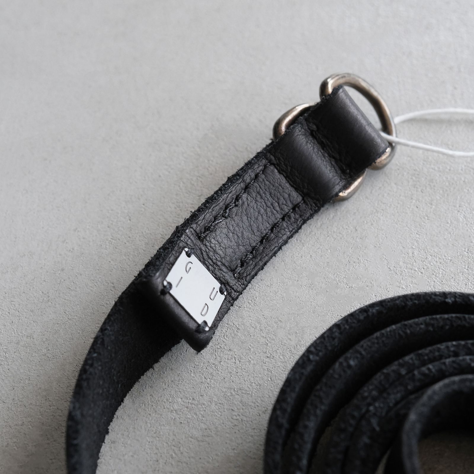 Bison Full Grain Unisex Leather Belt -ベルト-（Black / ブラック）