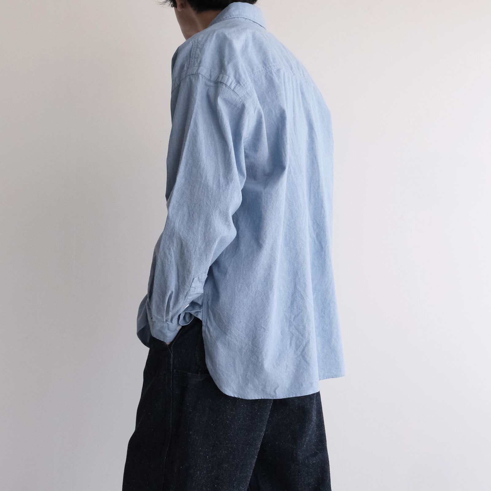 Cotton Chambray Work Shirt -シャツ-（Blue / ブルー）