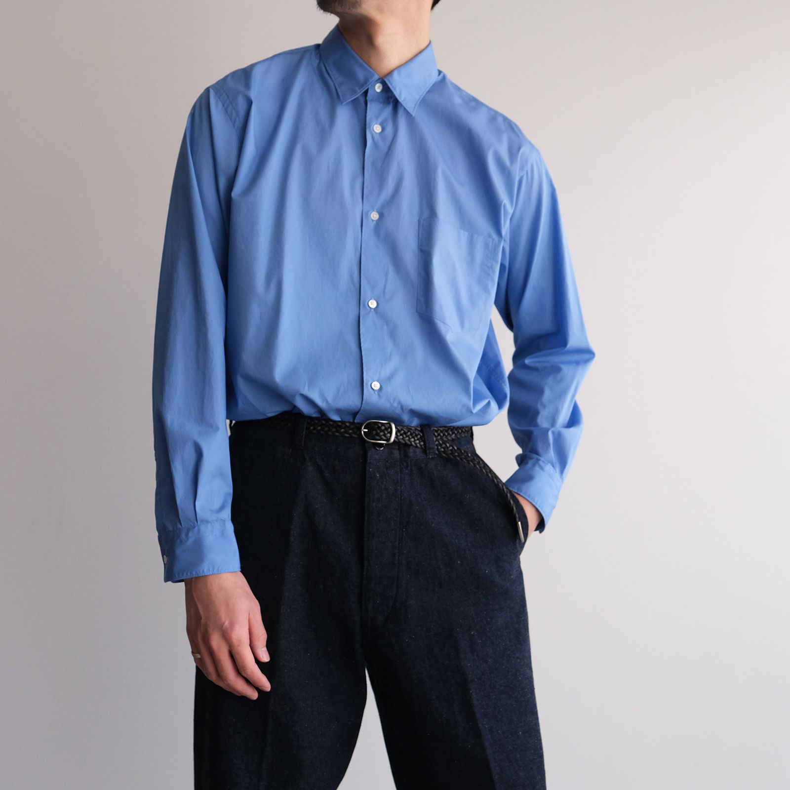 Broad Regular Collar Shirt -シャツ-（Blue / ブルー）GM261-50005B