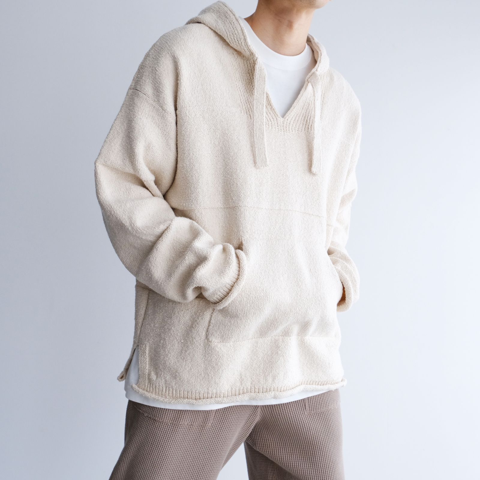 Mexican Knit Hoodie -ニット-（Natural / ナチュラル）