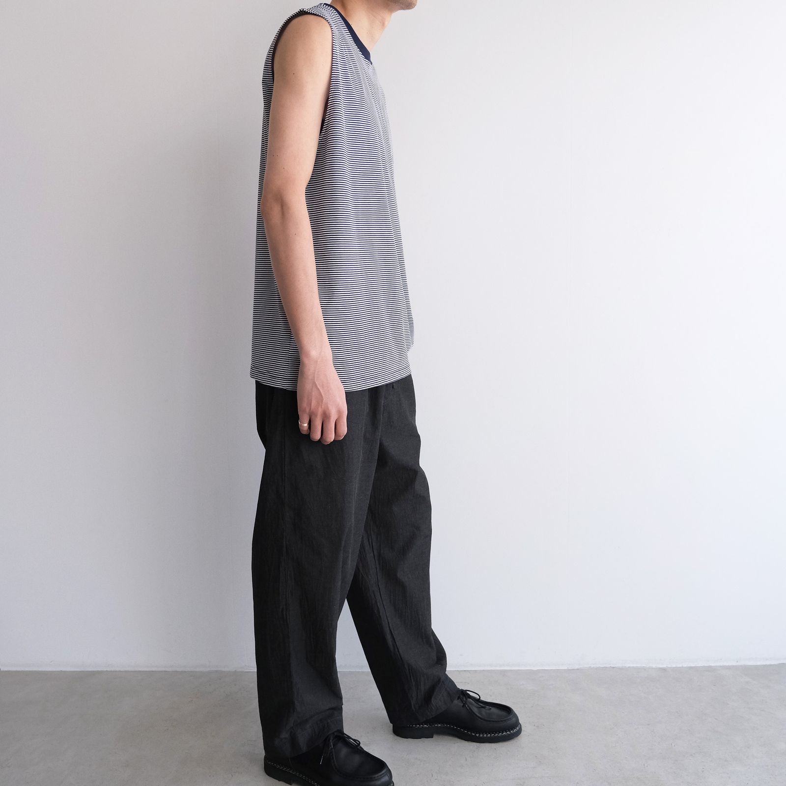 Hi Qualitee N/S -タンクトップ-（Navy Border / ネイビーボーダー）