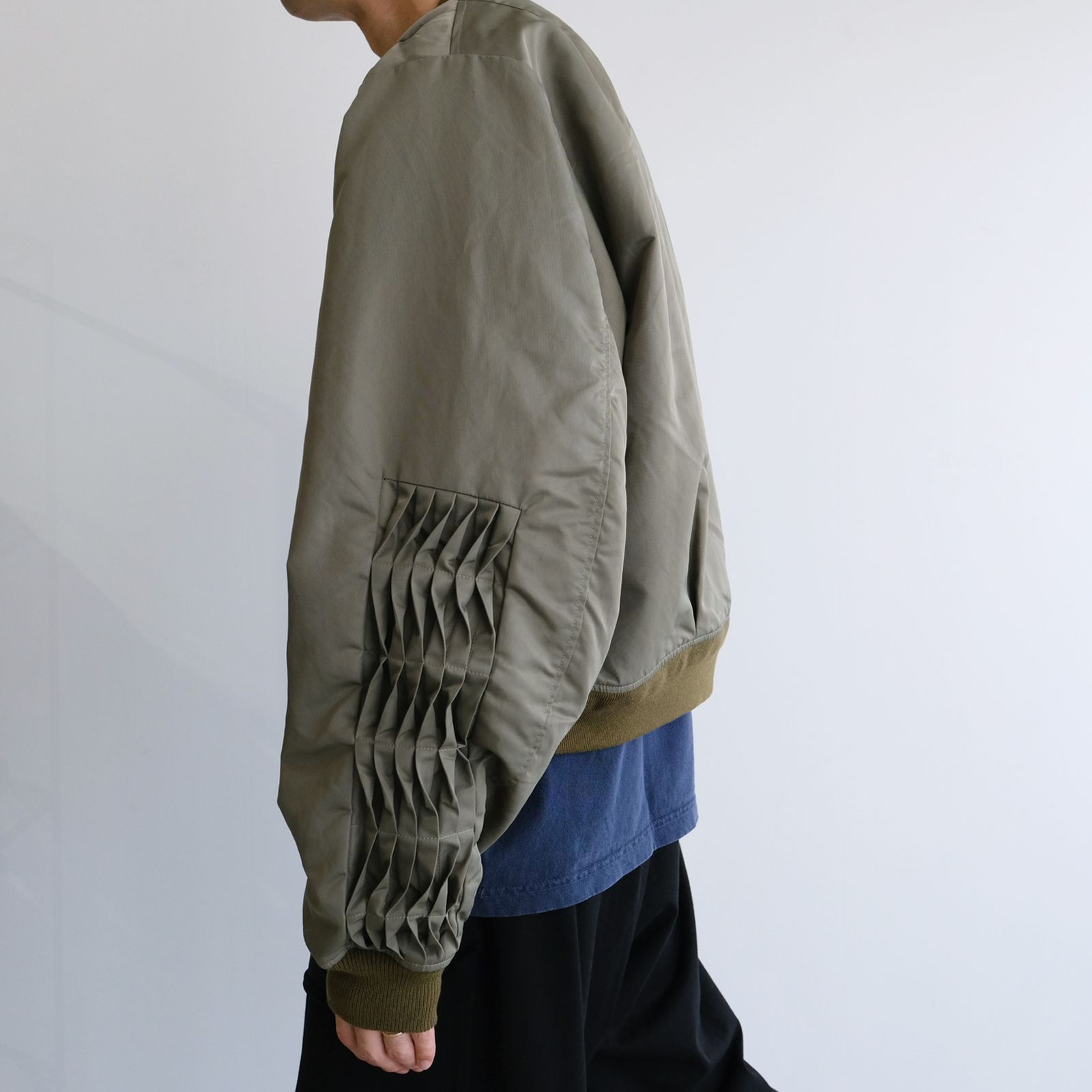 Folding Pleats Flight JK -ジャケット-（Olive / オリーブ）