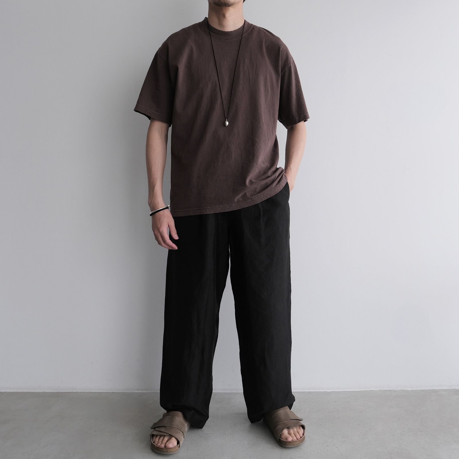 MINE Duct Tape T-Shirt / White Label STACK STORE 10th Anniversary Limited Color -Tシャツ-（PD Brown / ピグメントダイ ブラウン）