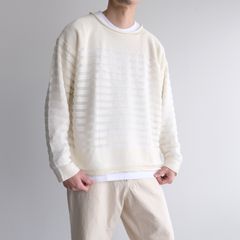 Panel Border Sweather -ニット-（White / ホワイト）