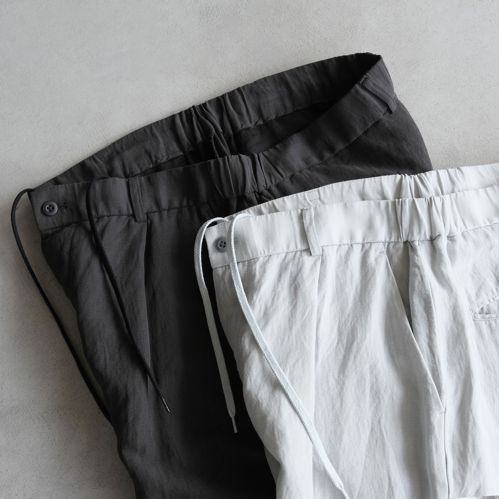 Cotton Linen Voile Loose Fit Shorts -パンツ-（Sax / サックス）