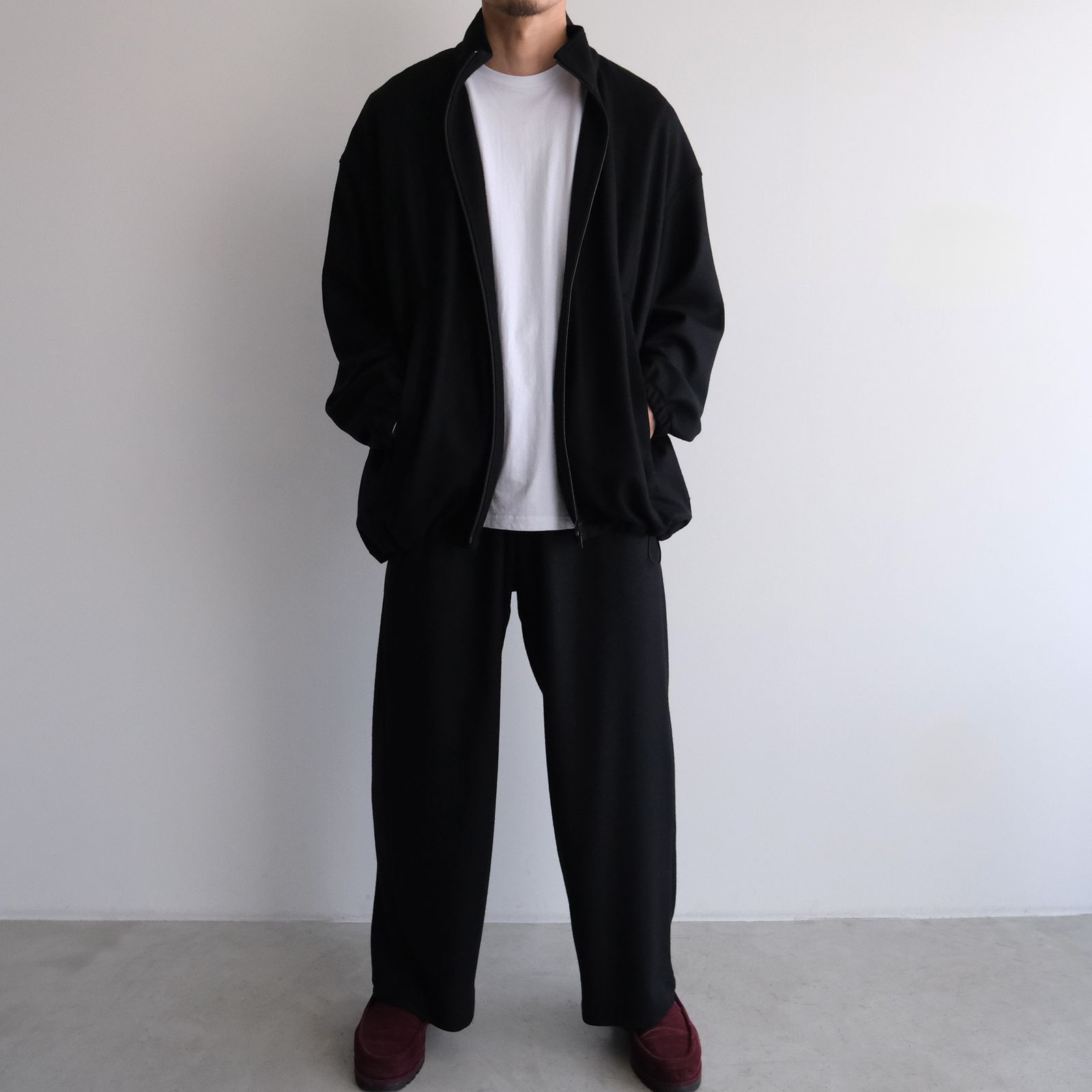 Wool Smooth Flannel Track Blouson -ブルゾン-（Black / ブラック）GU253-30220B