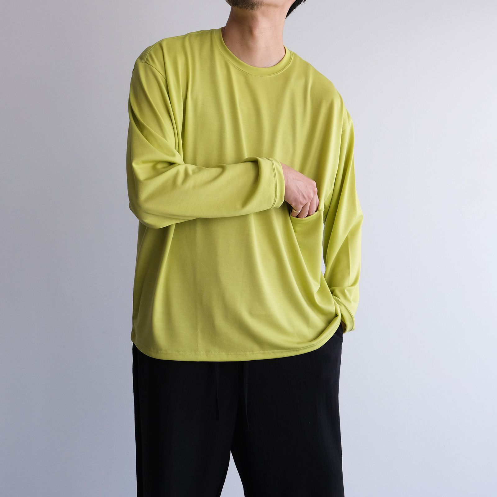 Yururi Tee L/S Super100s -Tシャツ-（Yellow / イエロー）