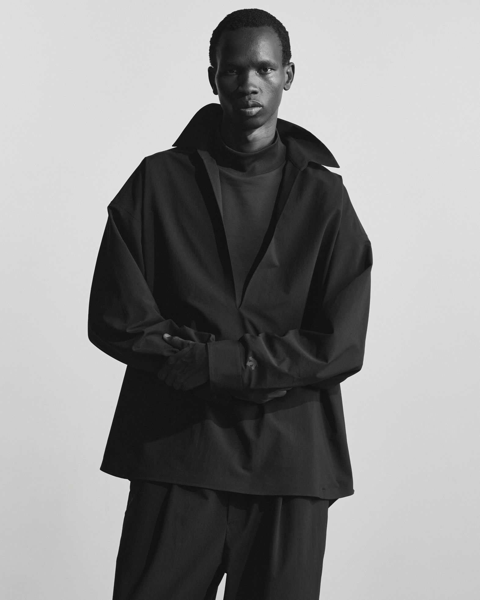 DESCENTE for Graphpaper Skipper Shirt -シャツ-（Black / ブラック）DU263-5002