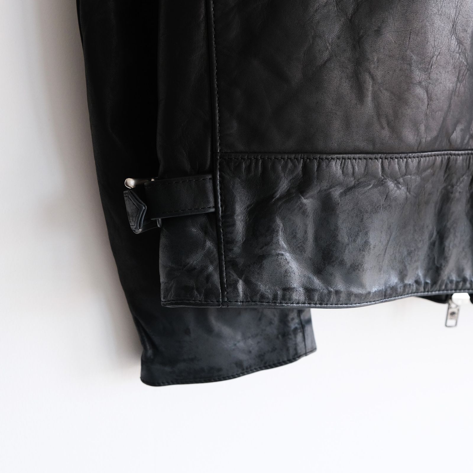 Hand Dyed Studded Riders Jacket -ライダースジャケット-（Black / ブラック）