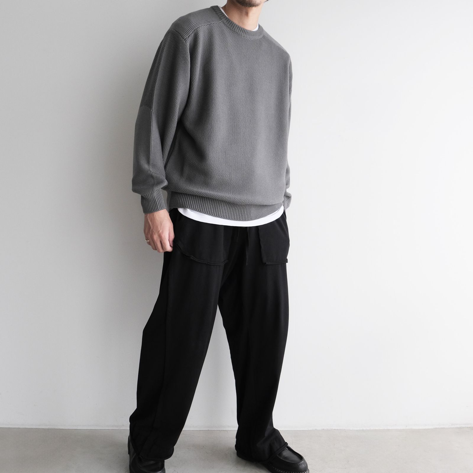 Soft Wool Command Sweather -ニット-（Stone Gray / ストーングレー）GU263-80600