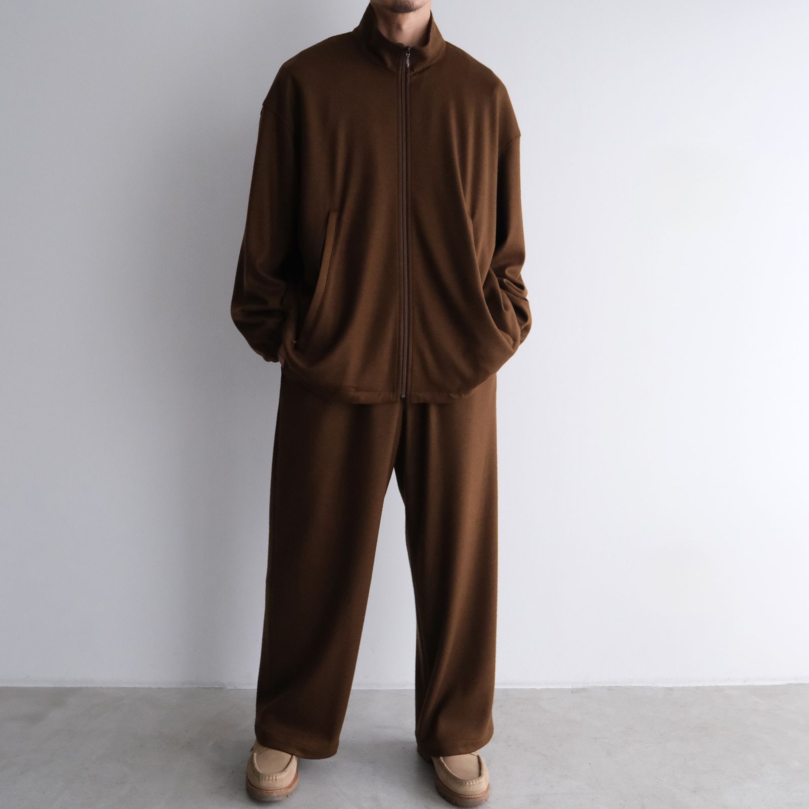 Wool Smooth Flannel Track Blouson -ブルゾン-（Brown / ブラウン）GU253-30220B