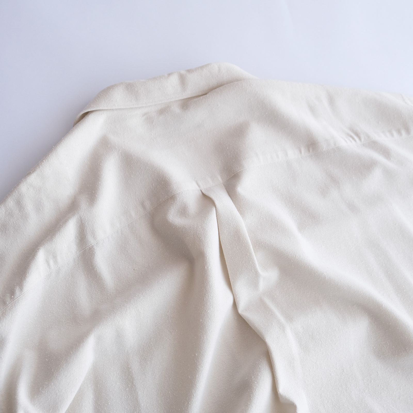 Silk Noil Viscose Sleeping Shirt -シャツ-（Ecru / エクリュ）