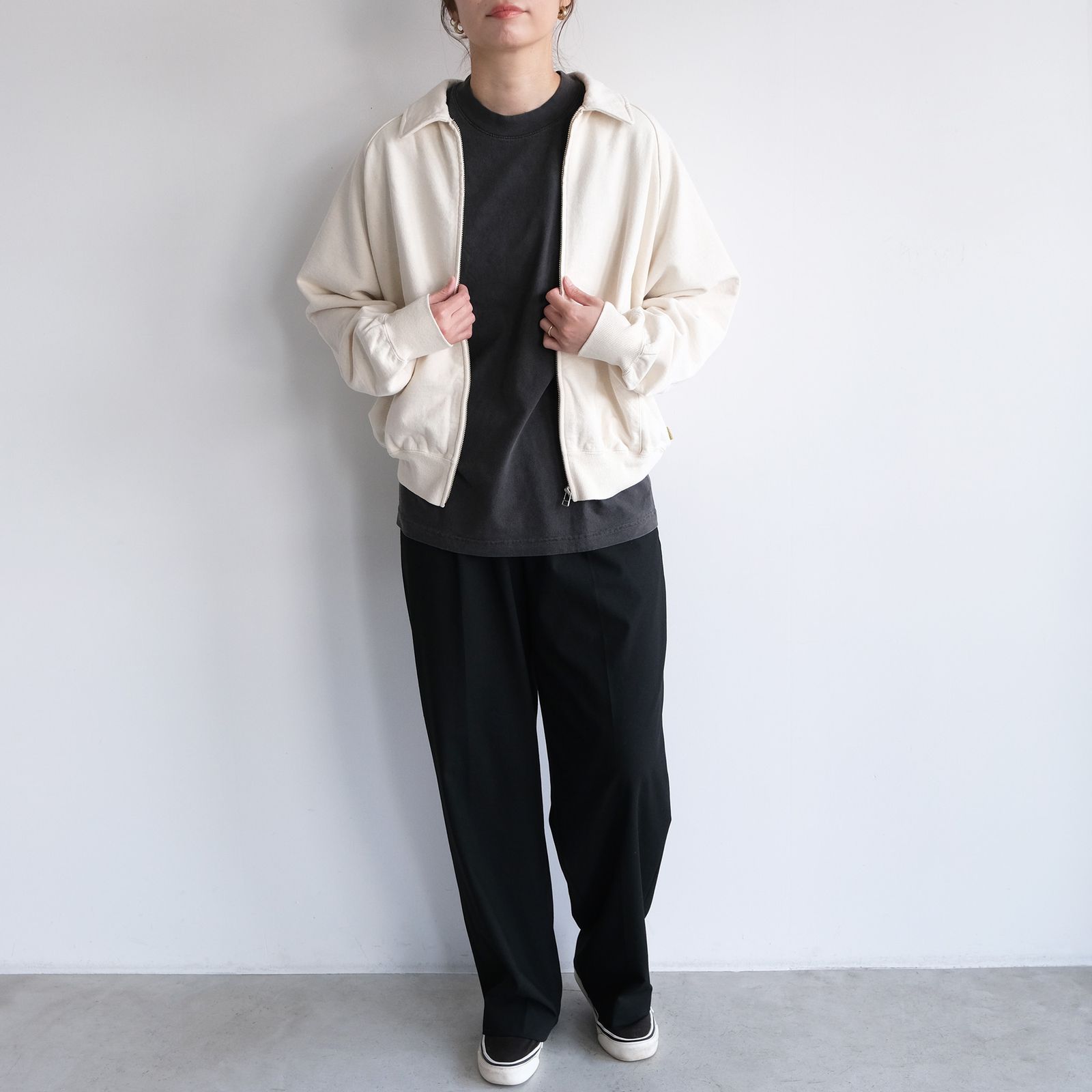 Phatee Hemp Zip Up Sweat -スウェット-（White / ホワイト）