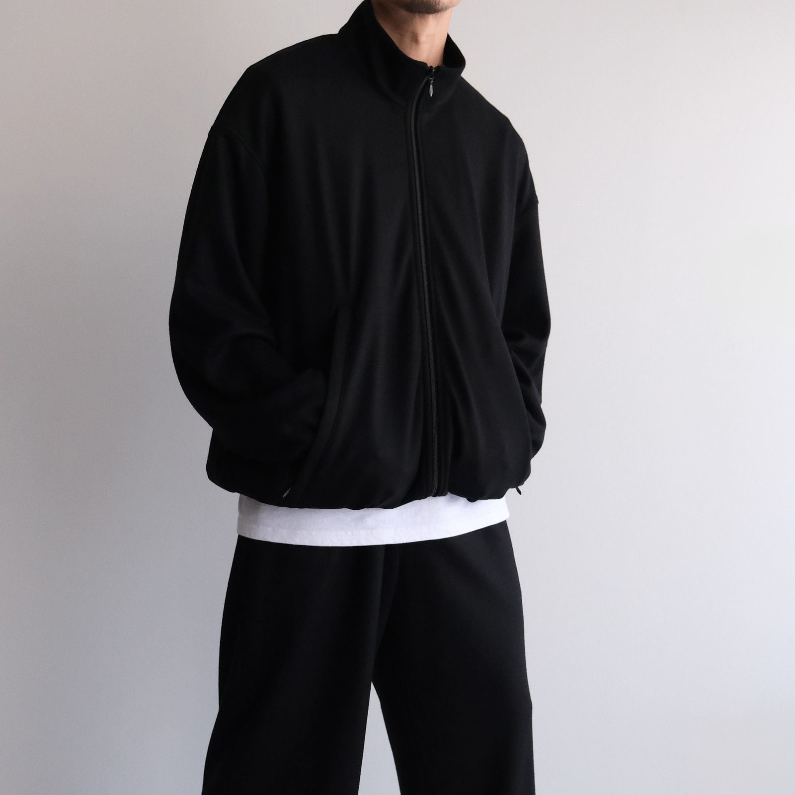 Wool Smooth Flannel Track Blouson -ブルゾン-（Black / ブラック）GU253-30220B