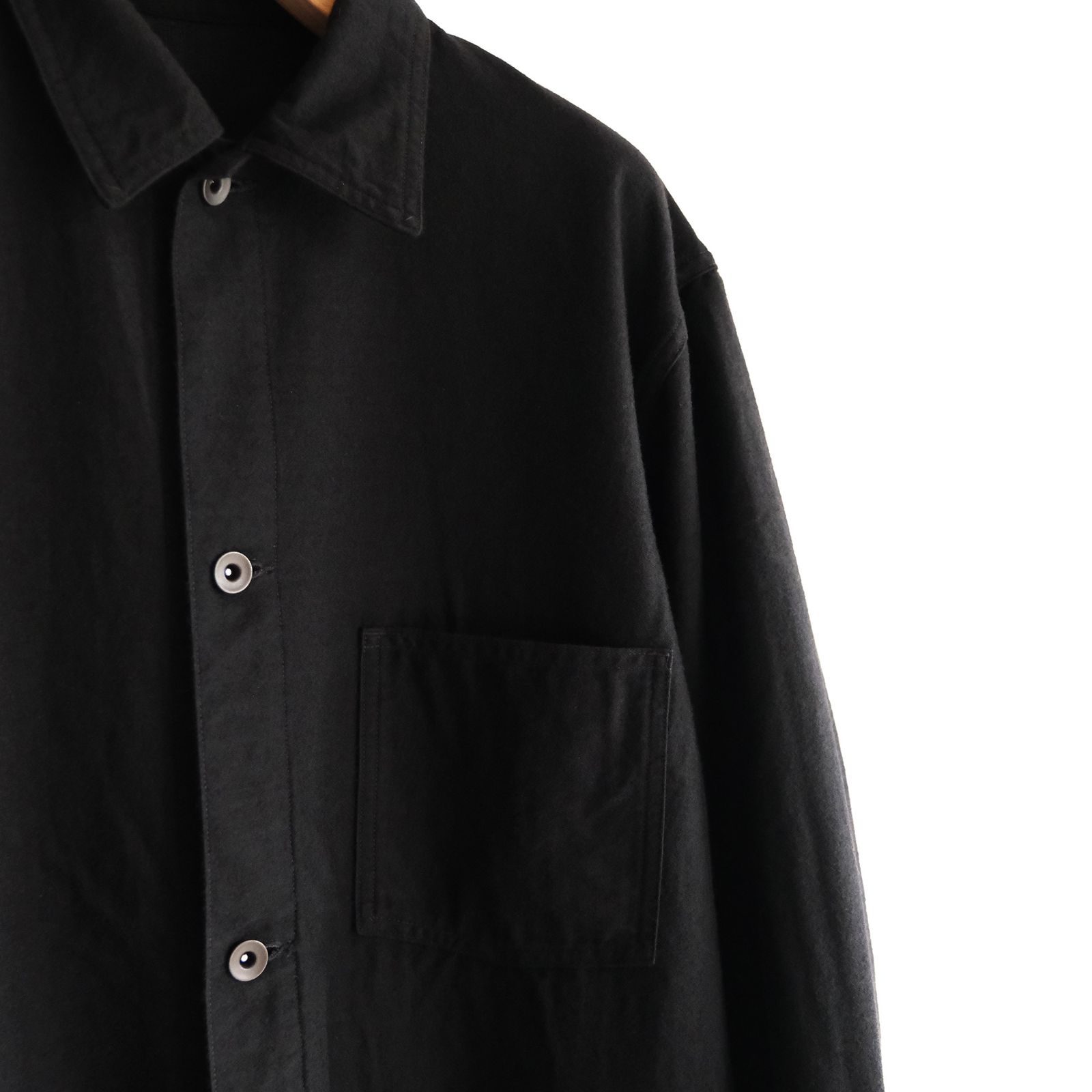 Wool Cotton Moleskin Jacket -ブルゾン-（Black / ブラック）