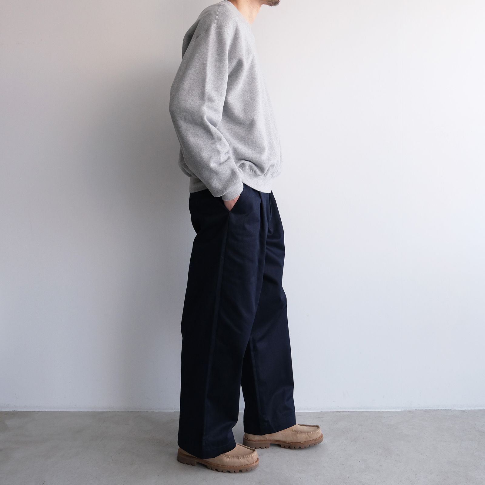 Westpoint Chino Wide Straight Trousers -パンツ-（Navy / ネイビー）