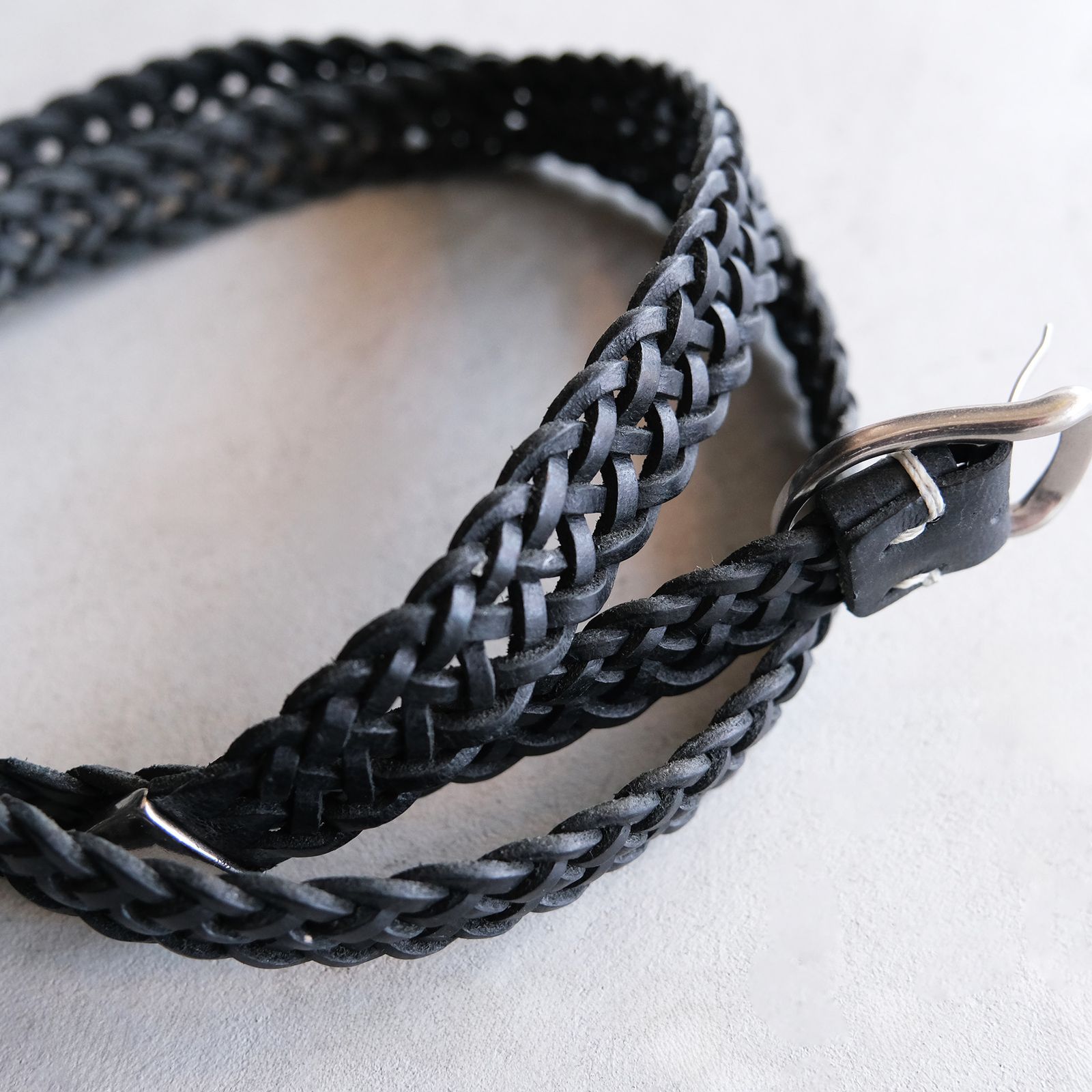 Leather Mesh Belt -ベルト-（Black / ブラック）