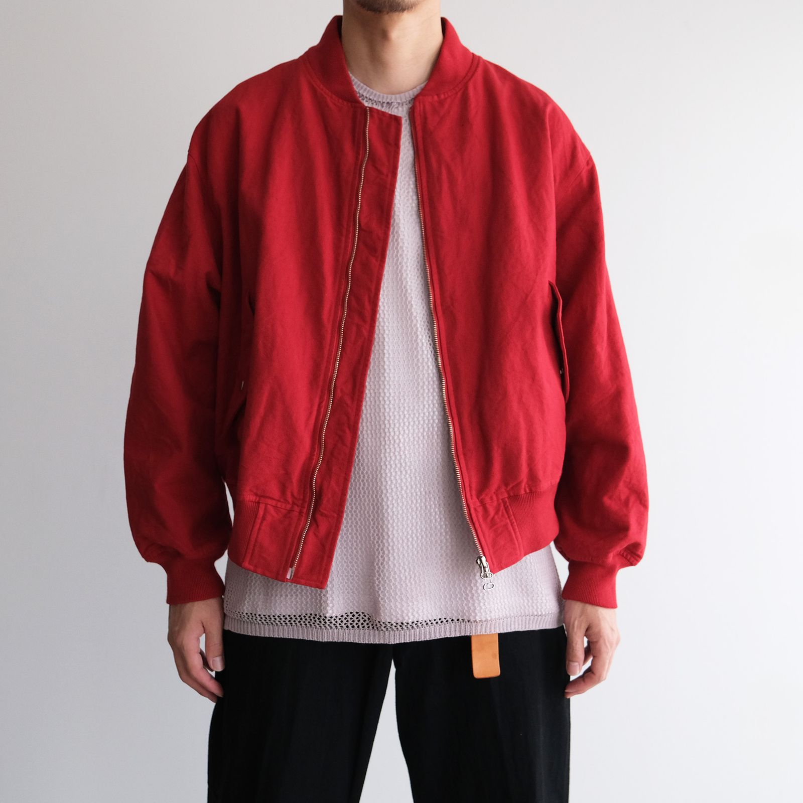 Cotton Canvas MA-1 Blouson -ブルゾン-（Red / レッド）
