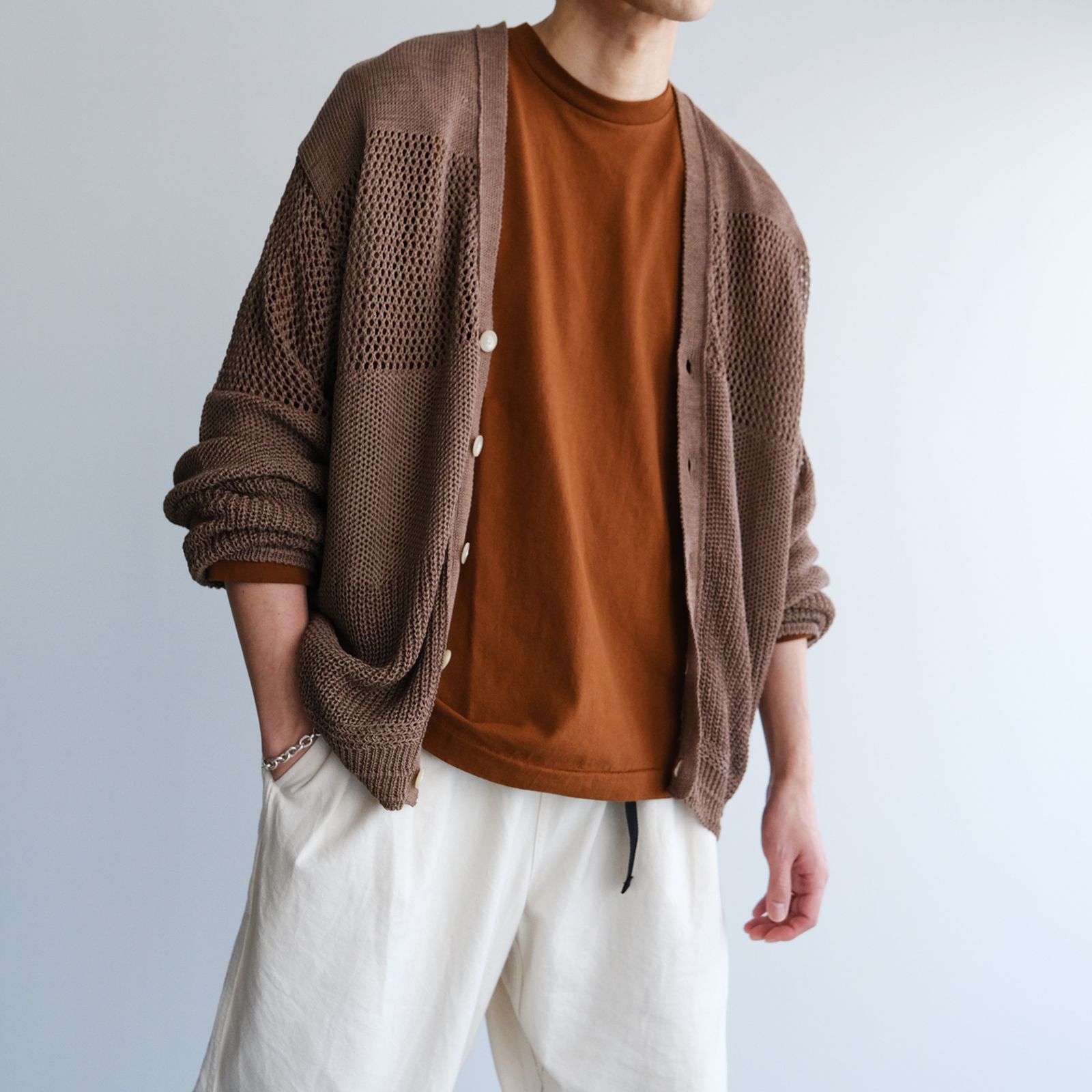 3/4 Sleeve Tube T-Shirt -Tシャツ-（Mocha Brown / モカブラウン）