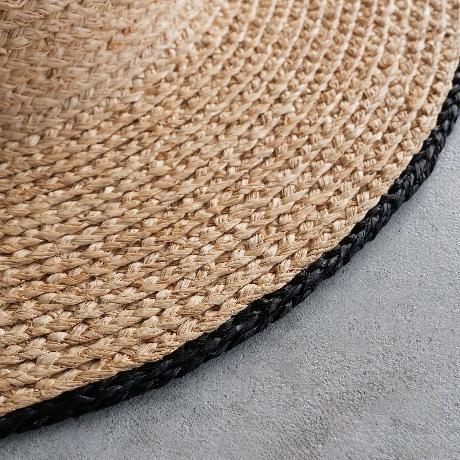 x Kijima Takayuki Raffia Trim Hat -ハット-（Natural x Black / ナチュラル×ブラック）