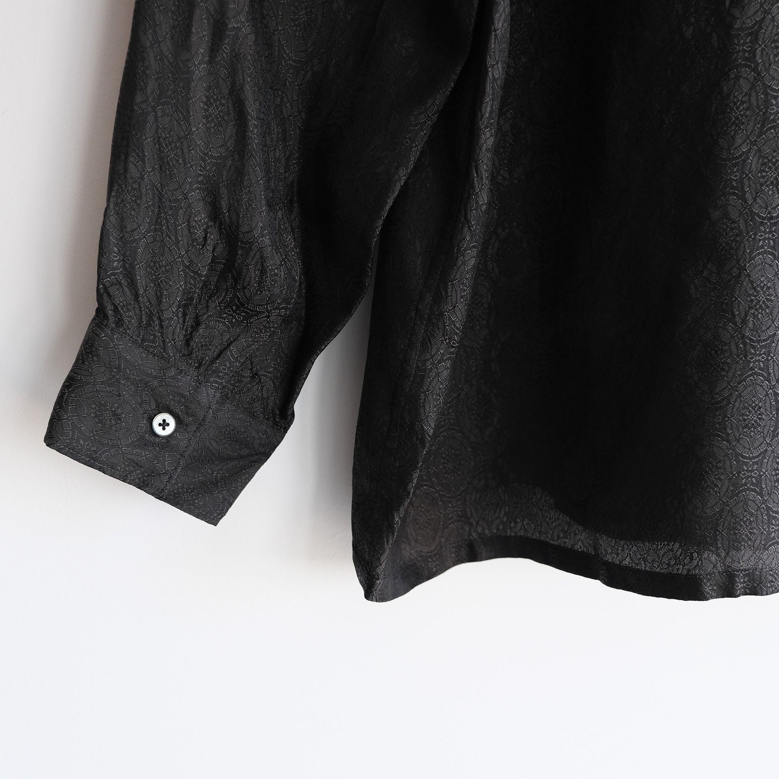 Cupro-Regular Collar L/S Shirts -シャツ-（Charcoal / チャコール）